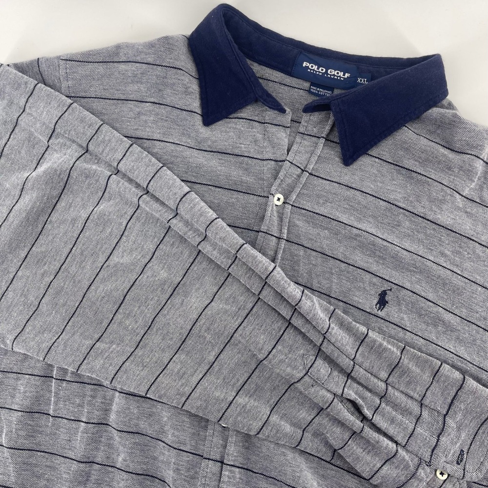 Polo Golf Ralph Lauren Long Sleeve Striped Button Up XXL